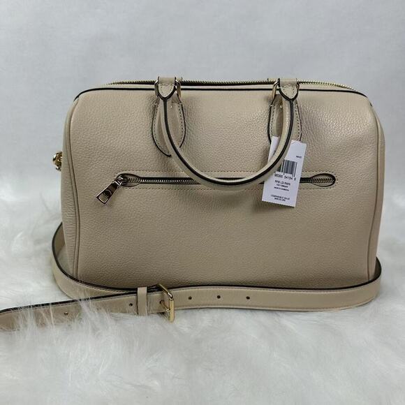 Coach Rowan Large Satchel Bag Crossbody CV960 In Leather/Gold/Ivory NWT - Picture 5 of 8